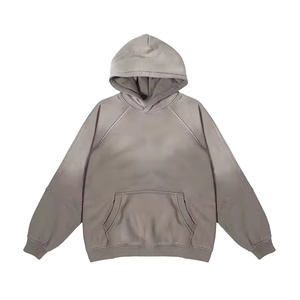 Sweat à capuche unisexe en molleton épais ou tissu éponge français, écologique, tendance et de haute qualité, idéal pour l'hiver, effet délavé soleil, collection 2026 - Product Image 6