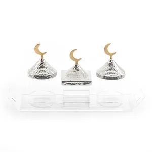 Best Quality Acrylic Dessert <b>Jars</b> with Hammered Lids in Fancy Design Perfect for Round Chocolate and Snacks Storage - Product Image 1