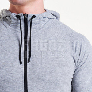 Sweat-shirts de sport pour hommes en coton 100% respirant, à séchage rapide, confortables, avec fermeture éclair, de haute qualité, best-sellers, faible MOQ, vente en gros - Product Image 3