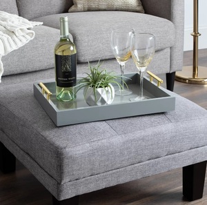 Plateau rectangulaire en bois au design moderne Décoration intérieure élégante Idée de cadeau de Noël Artisan Fabriqué à des prix compétitifs - Product Image 5