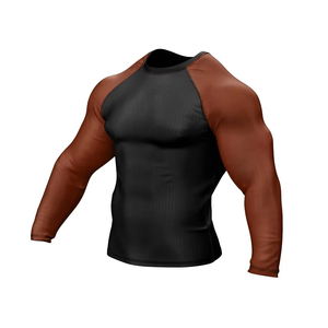Custom T-shirt Wholesale Bjj Rash Guard Men Mma Rash Guard Short Sleeve Regular-fit Compression Jiu Jitsu Rash Guard - Product Image 2