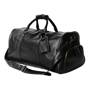 Sacs de voyage OEM personnalisés en cuir véritable pour l'extérieur | Vente en gros de sacs polochons durables à fermeture éclair de grande capacité en cuir de mouton - Product Image 5