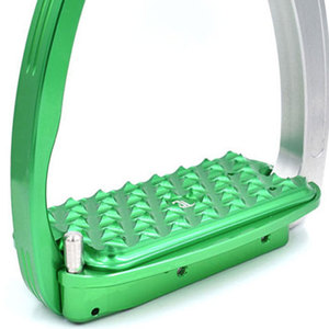 Tech Estribos Seguridad Venecia Inclinado 12X6,5 cm Durable Verde y Blanco Estribos para Montar a Caballo Premium Ligero Ecuestre - Product Image 4