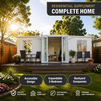 Maison conteneur pliable accessible pour personnes âgées, unité préfabriquée pour logement de retraite