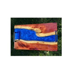 Bandeja de madera y resina de Acacia Natural para servicio de frutas, hecha a mano, alta calidad, precio barato, gran oferta - Product Image 2