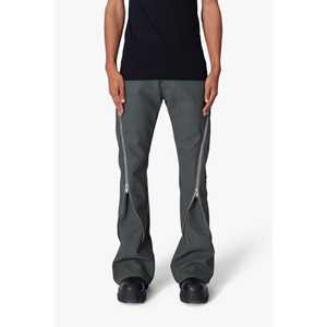 PANTALONES FLARE CREMALLERA CUERO D519 - Product Image 2