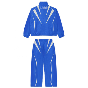 ชุดวอร์มผ้าไนลอนโอเวอร์ไซส์สำหรับผู้ชายเสื้อแจ็คเก็ตกันลมมีฮู้ดสีพื้นชุดวิ่งออกกำลังสำหรับคุณแม่ชุดสตรีทแวร์ - Product Image 2