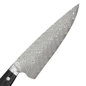 มีดเชฟเหล็กดามัสกัสทำด้วยมือมีดทำครัวที่มีคุณภาพสูงใบมีดคมสั่งทำโลโก้จำนวนมาก - Product Image 3