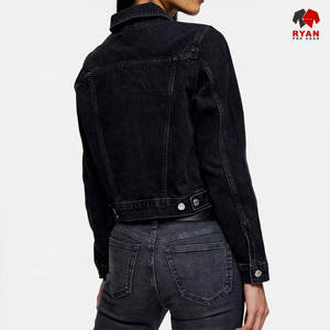 แจ็คเก็ตยีนส์ดีไซน์เฉพาะของ Ryan Pro Gear สำหรับผู้หญิง ทรงปกติ ผ้าระบายอากาศ พร้อมโลโก้แบบกำหนดเอง - Product Image 2