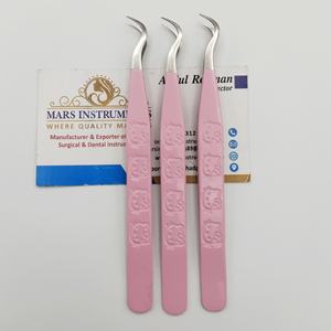 J Incurvé Hello Kitty Fiber Tip Extension de Cils Pince à Épiler Couleur Rose Volume Pince à Cils de Haute Qualité - Product Image 3