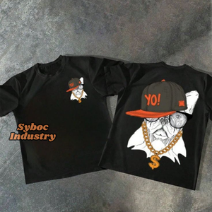 Elegante camiseta recortada de gran tamaño 100% algodón para hombres y niños Loose Fit 320 GSM algodón orgánico para ropa de calle - Product Image 3