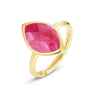 925 Sterling Silver Dainty Birthstone Ring Marquise Ruby Gemstone Bande Droite Réglable Or Vermeil Diamant Perle En Gros - Product Image 1