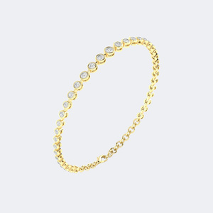 Bracelet tennis rond 1.091 CTW en diamant de laboratoire, couleur E, pureté VVS2, serti clos, en or, bijou de déclaration pour femme - Product Image 5