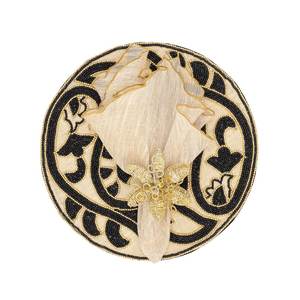 Silver <b>Glass</b> Beaded Premium <b>Placemat</b> Thickness for Weddings and Occasions - Product Image 3