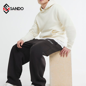 เสื้อฮู้ดสวมหัวโอเวอร์ไซส์ของผู้ชายเสื้อกันหนาวผ้าฝ้ายน้ำหนักเบา3D สำหรับพิมพ์พัฟไหล่ตกออกแบบโลโก้ได้ตามต้องการ - Product Image 4