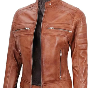 Veste d'hiver pour homme sur mesure, haute qualité, 100% cuir véritable, couleur noire, vestes en cuir pour homme - Product Image 5