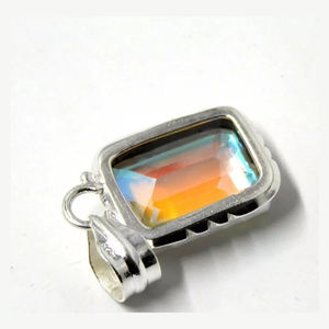 À la mode 12x16mm Rectangle Ange Aura Quartz Pendentif Élégant Bohème Chrétien Femmes Bijoux 925 En Argent Sterling Belle - Product Image 6