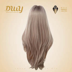 Orlaith-DWY 26-Inch MiraScalp Layered Straight Blonde <b>Wig</b> High Temperature Fiber Lace Front Synthetic <b>Wig</b> 30-Inch Transparent - Product Image 3