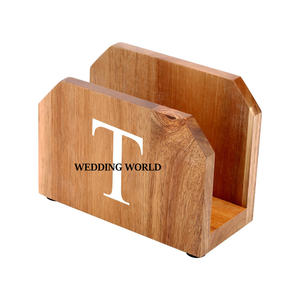 Vajilla Servilletero de madera Buena calidad Soporte de tejido hecho a mano Más vendidos Servilletero de madera con estilo clásico - Product Image 1