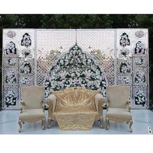 Canadian Anniversary Function Mirror Panels for Stage Designer Musliam Pakistani Look <b>Arch</b> <b>Frame</b> Decor Manufacturer DST Exports - Product Image 1