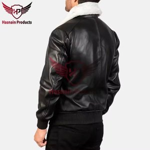 Wholesale Custom Men's Soft Black Leather Jacket Premium Quality Waterproof Casual and Windproof Stylish Design for Winter - Product Image 5