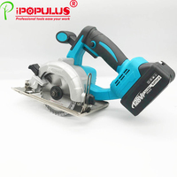 IPOPULUS fabriqué en chine 21V menuiserie portable 2400 tr/min outil de coupe en métal petite scie circulaire à usage domestique pour bois