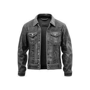Veste de motard vintage d'hiver, veste courte en cuir PU - Product Image 3