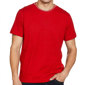 Camiseta de algodón con cuello redondo y estampado personalizado, estilo urbano, de punto, lavada, de moda, superventas - Product Image 3