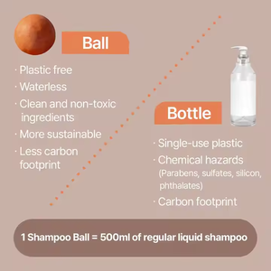 Champú coreano ERIGERON All-in-One Vegan Beauty Ball en estuche de madera de remolacha y abedul - Product Image 3
