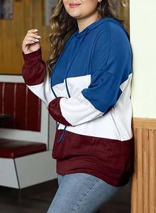 Sudadera con capucha cómoda de talla grande para mujer, ropa deportiva de moda para cualquier ocasión, cordones de invierno, técnica lavada bordada - Product Image 4