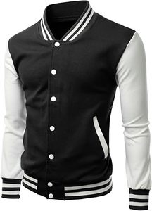 Veste universitaire de baseball personnalisée de haute qualité pour hommes, manches longues élégantes, col montant, contraste de couleur, manteau universitaire élégant pour hommes - Product Image 5
