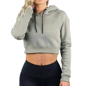 New Wholesale Fitness Womens Gym <b>Hoodies</b> Custom High Quality <b>Workout</b> Sports Crop Top Athletic Hoodie for Women - Product Image 1