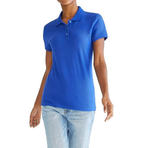 T-shirt polo pour femmes personnalisé motif uni tricoté respirant nouveau design décontracté style meilleur matériau - Product Image 5