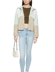 Veste coupe-vent pour femme en vente chaude, veste coupe-vent respirante, couleur unie, décontractée, à capuche, veste coupe-vent d'extérieur - Product Image 5