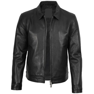 2026 OEM Hot Trending Genuine Black Cowhide Leather <b>Jacket</b> For Men's High Quality Low MOQ Plus-size Winter Fashion <b>Heated</b> <b>Jacket</b> - Product Image 1