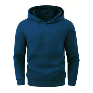 Sweat-shirt décontracté à logo personnalisable OEM, 100% coton, tissu en molleton tissé, anti-rétrécissement, impression en relief, teinture unie, hiver - Product Image 1