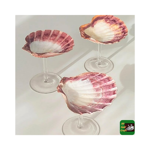 Copa de Martini Natural, copa de vino de concha marina hecha a mano, Playa costera, boda, dama de honor, fiesta, Concha, decoración de cóctel - Product Image 3