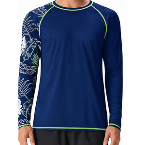 Custom Mens Long Sleeve MMA Rash Guard Quick Dry <b>Compression</b> <b>Shirt</b> Digital Print Polyester Spandex Training Fitness Sportswear - Product Image 1