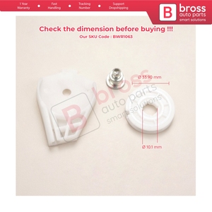 ชุดซ่อมมอเตอร์กระจกหน้าซ้าย BWR1063 พร้อมสายเคเบิล ลูกล้อ คลิป และพิน สำหรับรถ Doblo MK1 MPV Van 119 223 ปี 2001-2010 51 - Product Image 5