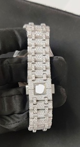 Lujo 41mm Iced Out Hip Hop Automático Mecánico VVS Moissanite Diamante Reloj de pulsera para hombres Hecho a mano Moda de calidad premium - Product Image 4