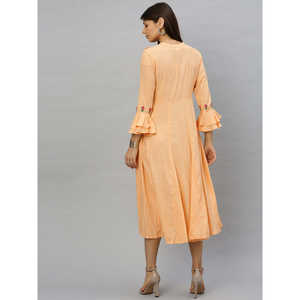 Vestido de rayón bordado Anarkali Kurta, colección de vestidos elegantes para mujer - Product Image 2