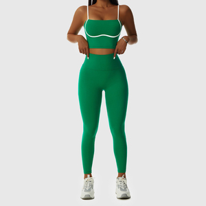 Nouveau design de vêtements de sport sans couture pour femmes soutien-gorge de sport grande taille ensemble de leggings taille haute ensembles de fitness et d'entraînement de yoga - Product Image 1