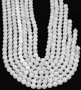 Cuentas Sueltas de Ágata Blanca Semipreciosa de 8mm, Redondas, para Joyería y Meditación, a Precio de Mayoreo - Product Image 4