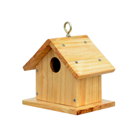 Nichoir pour oiseaux de haute qualité, classique, en pin massif, durable, écologique, à suspendre en extérieur pour le jardin, fait à la main