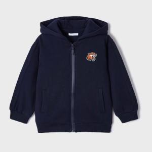 Sweat à capuche d'hiver en coton mélangé avec fermeture éclair complète pour hommes, sweat à capuche zippé vierge de coupe surdimensionnée avec logo personnalisé - Product Image 1