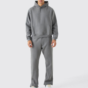 Survêtements de sport à capuche décontractés d'hiver personnalisés Ensemble de 2 pièces unisexe de haute qualité - Product Image 1