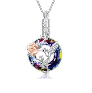 Urna de cristal de volcán moderna para cenizas, tamaño personalizado, joyería de cremación de plata esterlina, recuerdo de recuerdo para mujeres y niñas - Product Image 1