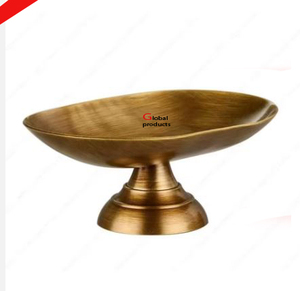 Tazón de servicio de aluminio y metal con acabado dorado de aspecto clásico para restaurante y bar de hotel - Product Image 1