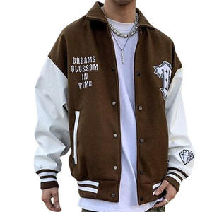 แจ็กเก็ตฤดูหนาวแบบสั่งตัดสำหรับผู้ชายเสื้อแจ็กเก็ตเบสบอลทรงหลวมสำหรับใส่ไปวิทยาลัย - Product Image 4