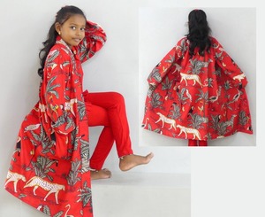 Venta caliente de algodón a mano bloque impreso Kimono vestidos para niños disponibles al mejor precio para compra al por mayor - Product Image 1